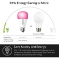 thumbnail image 5 of Smart Light Bulbs, 1000 Lumens High Brightness, 16M Color Changing, Dimmable Smart WiFi Light Bulb, Compatible with Alexa and Google Home, A19, 2.4GHz Wi-Fi only, No Hub Required, KL135(4-Pack), 5 of 6