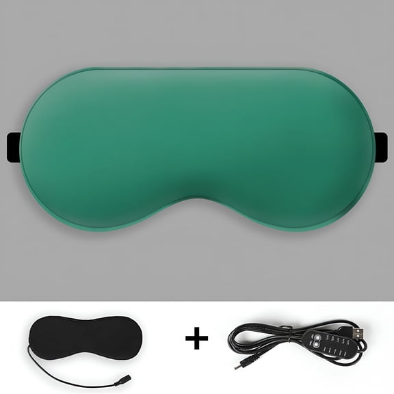 XIRQI Usb Heated Eye Mask for Women & Men - Temperature Control 95°F-122°F,3 Heat & Timer Settings,Adjustable Strap,Cotton Sleep Mask for Dry Eyes,Tension Relief & Better Sleep,Includes Usb Cable