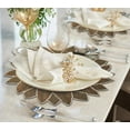 thumbnail image 3 of Gold Beaded Placemats Set of 8 for Dining Coffee Table Scratch Heat Stain Resistant Charger Kitchen Decor Durable Tablemats - Fall Autumn Thanksgiving Holiday - 14 Inches, 3 of 7