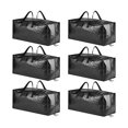 thumbnail image 1 of Bolsas Mudanza Peso Pesado SpaceAid, Grandes Totes Almacenamiento, Correas Mochila, Manijas y Cierres Fuertes, Alternativa Cajas Mudanza, Suministros Empaque, Negras (Paquete 6), 1 of 3