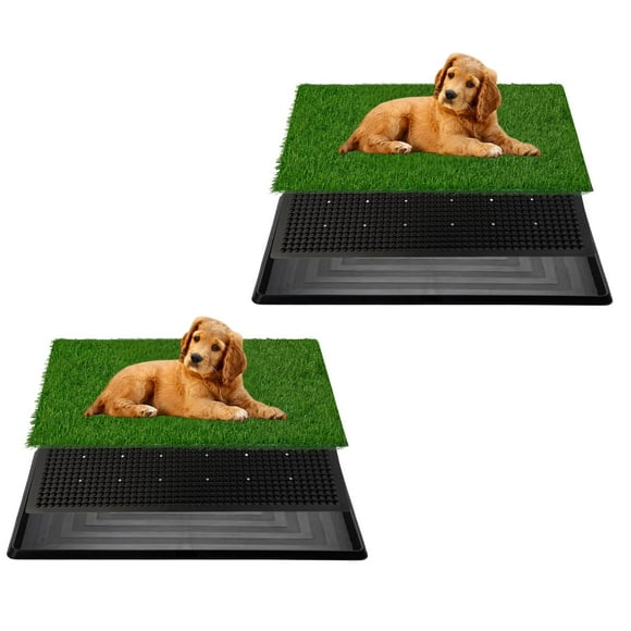 Orinal de césped artificial para perros FluffyDream de 40 x 50 cm con bandeja