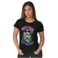 thumbnail image 4 of Don’t Panic Its Organic Shroom Skull Womens Slim Fit Graphic Tee Brisco Brands S, 4 of 5