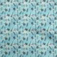 thumbnail image 1 of oneOone Cotton Flex Turquoise Blue Fabric Travel Fabric For Sewing Printed Craft Fabric By The Yard 40 Inch Wide, 1 of 4