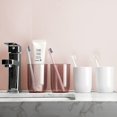 thumbnail image 3 of Travel Toothbrush Case and Carrier, 4 In 1 Toothbrush Holder Set Includes 4 Cups, Blue - Pink, 3 of 6
