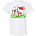 thumbnail image 3 of Inktastic Opa Claus with Christmas Santa Hat and Snowflakes T-Shirt, 3 of 5