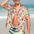 thumbnail image 4 of Picia Squirrel Nuts Mushroom Gentle Cotton Regular Fit Short Sleeve Casual Hawaiian Shirt for Men-Large, 4 of 8