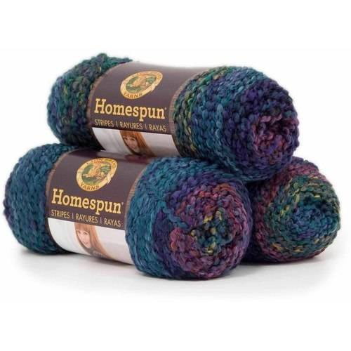 Lion Brand Yarn Homespun Celestial Stripes Painterly Bulky Acrylic