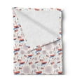 thumbnail image 2 of 4th of July Soft Flannel Fleece Throw Blanket, Patriotic July Holiday with American Celebration Flags and Rockets, Cozy Plush for Indoor and Outdoor Use, 50" x 70", Multicolor, by Ambesonne, 2 of 5