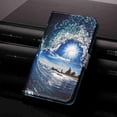 thumbnail image 4 of Dteck Case for Apple iPhone 14 Pro Max, 3D Stylish Painting PU Leather Wrist Strap Card Cash Slots Stand Feature Flip Cases Cover,Wave, 4 of 5