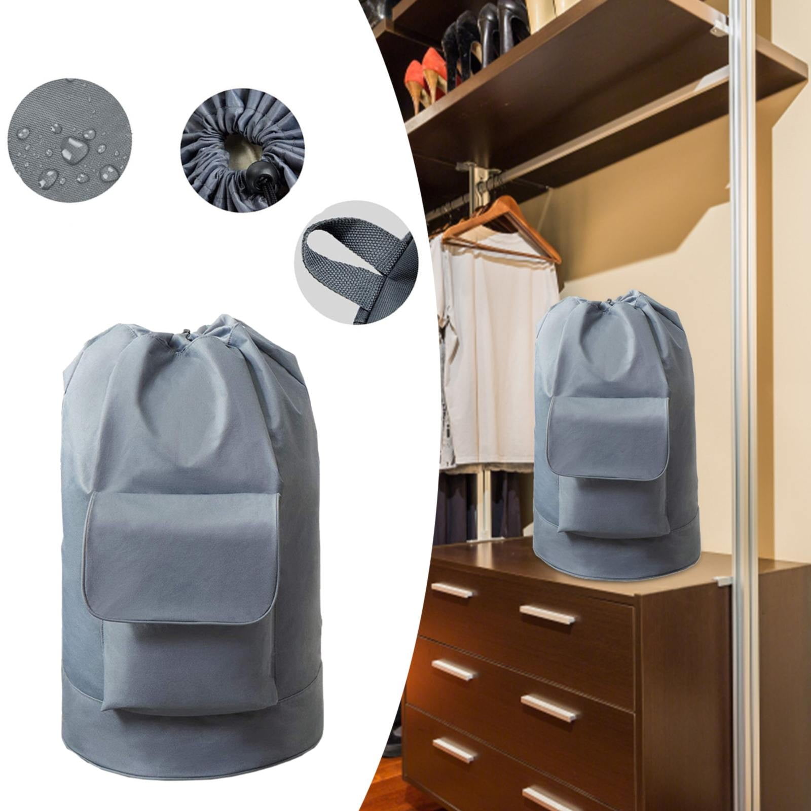 Mishuowoti Cloth Double Shoulder Strap Laundry Bag To Carry Laundry