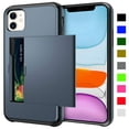 thumbnail image 1 of HLONK Card Holder   Case (Black) Dual Layer Shockproof Wallet with Heavy Duty Protection, 1 of 6