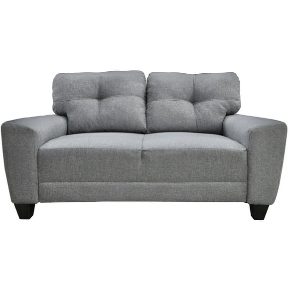 Love seat El Bazar Store Sidney Lino Gris plata 2 plazas, Modular, Moderno, Sala, Sofa