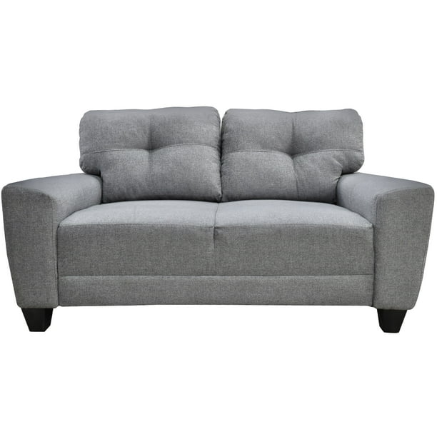 Love seat El Bazar Store Sidney Lino Gris plata 2 plazas, Modular, Moderno, Sala, Sofa