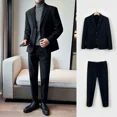thumbnail image 3 of Nuevos trajes y blazers para hombre, conjunto informal de 2 piezas de corte entallado, ropa clásica para hombre, pantalones elegantes para ceremonia, 3 of 5