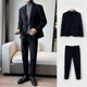 thumbnail image 3 of Nuevos trajes y blazers para hombre, conjunto informal de 2 piezas de corte entallado, ropa clásica para hombre, pantalones elegantes para ceremonia, 3 of 5
