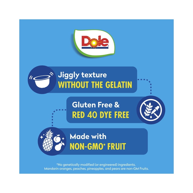 Dole Fruit Bowls Peaches, Mandarins & Mixed Fruit in Gel, 4.3 oz