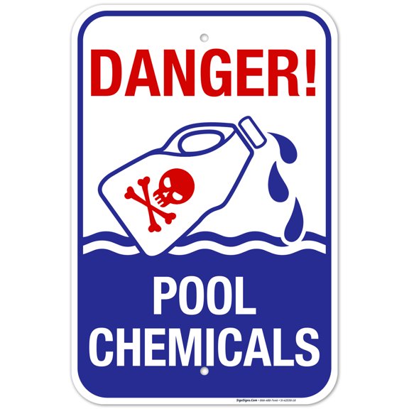 Pool Chemicals Pool Sign,
