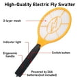 thumbnail image 6 of DESIGNICE 2 PC Electric Fly Swatter Bug Zapper Racket - 3000V Mosquito Killer with LED Light,Safety Mesh - Indoor/Outdoor,Battery Operated & Child-Safe,Size-S, 6 of 7