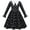 A Long Sleeve, variant on Wednesday Addams Dress for Girls Kids Short Sleeve Casual Outfit