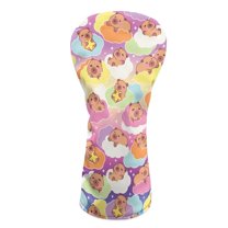 Yuyamidu Capybara Golf Head Covers, Colorful Leather Golf Club Head Covers Waterproof Club Protection, Designed to Fit Driver Fairway Wood Hybrid