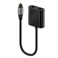 thumbnail image 5 of Divisor de Cable Fibra Óptica Convertidor Toslink 2 en 1 para HDTV DVD Amplificador Barra Sonido TV Digital, Puerto Color Brillante, 5 of 5