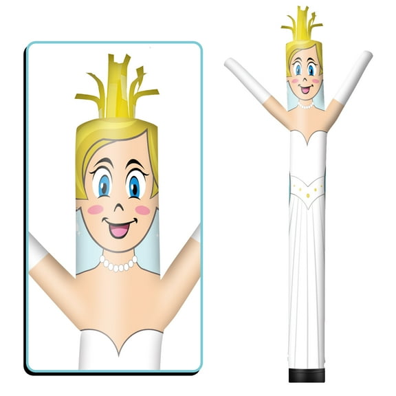 Bride Inflatable Tube Man Wacky Wavy Dancing Guy for Outdoor Decoration Advertising Business Promotion - Wedding Theme (Blower Not Included)