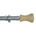 thumbnail image 1 of Tailor & Taylor 1 inch Curtain Rod with Fiber Coordinating Designer Styled Finials, Adjustable Metal Windows Rod with Y Style Bracket for Living Room, Kitchen and Windows (72", Pewter), 1 of 1