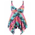 thumbnail image 4 of WISEFIN Women Plus Size Irregular Hem Printed Padded Swimdress 2 Piece Swing Swimsuits L-5XL, 4 of 5