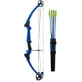 thumbnail image 2 of Genesis Archery Original Compound Bow Kit (Right Hand, Blue) with Six Arrows, 2 of 7