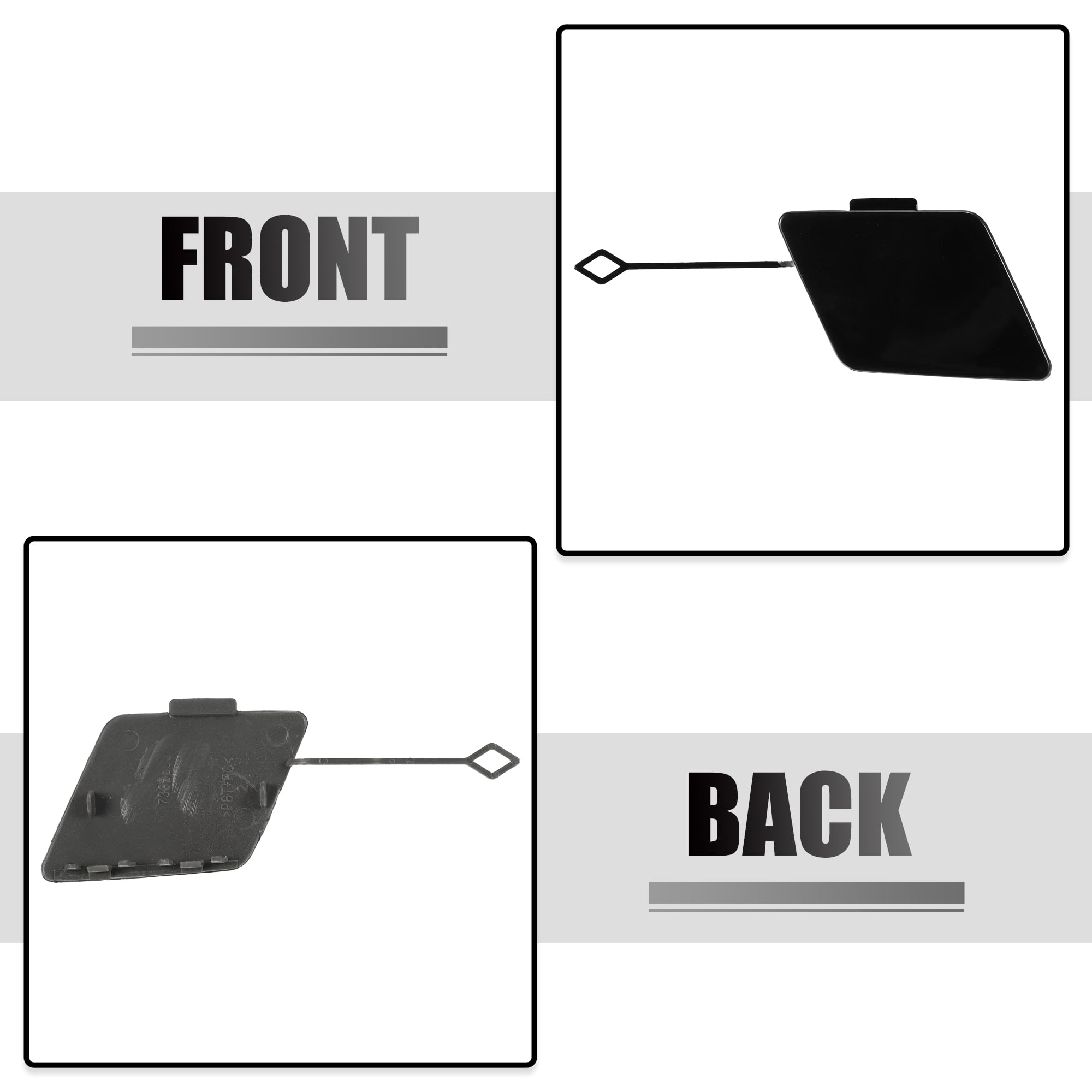 Unique Bargains Front Tow Hook Cover for BMW 5 Series F10 F11 528i 535d 535i Black