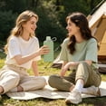 thumbnail image 5 of Flat Travel Water Bottle, Reusable Square Flask for Pocket Purse, Leakproof Slim Drinking Bottle for Camping Fitness Outdoor Sports (Grey), 5 of 8