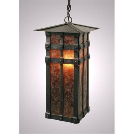 Steel Partners Lighting 2171 P Pendant San Carlos 100 Wattage Old Iron Finish Amber Mica Steel Partners Lighting 2171 P Pendant San Carlos 100 Wattage Old Iron Finish Amber Mica