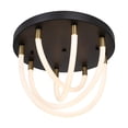 thumbnail image 4 of Artcraft Lighting Cascata Collection 1Light Flush Mount Black and Brushed Brass, 4 of 4