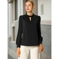 thumbnail image 3 of Dde San Patricio profesional Blusas de gade manlarcon cuello alto elegante pamujer  Negro XXL, 3 of 6