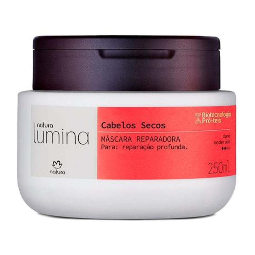 Natura - Linha Lumina (Cabelos Secos) - Mascara Reparadora 250 Ml - (Natura  - Lumina (Dry Hair) Collection - Reconstructive Mascara 8.45 Fl Oz)