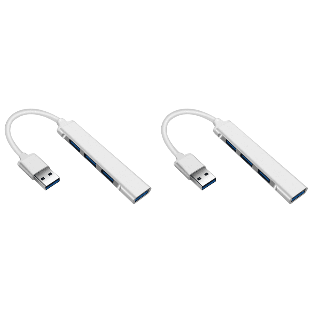 Hub USB 4 Puertos CoolBox - 1 USB 3.0 Y 3 USB 2.0 - Cable 30 Cm - LED Azul - Color Blanco