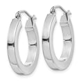 thumbnail image 2 of 14K White Gold Earring Hoop Women'S 20 mm Square Tube Earrings, 2 of 4