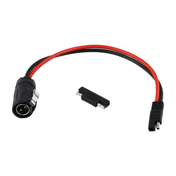 2 Pin Circular 10AWG Furion Solar Panel Plug to SAE Connector w/ Reverse Adapter