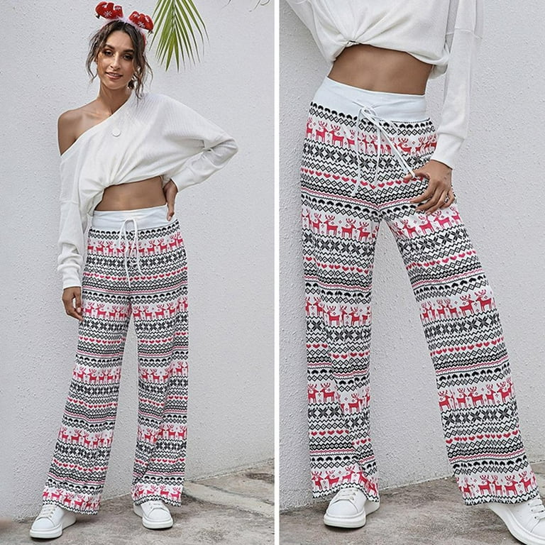 Women's Ugly Christmas Pajama Pants Long Lounge Bottoms S-3XL