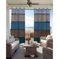 thumbnail image 4 of Rustic Blue Wood Blackout Curtains 63 Inches Length, Ombre Color Gradient Retro Grain Window Treatment Thermal Insulated Drapes for Bedroom Living Room 2 Panels 84x63 Inches, 4 of 8