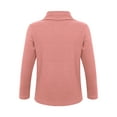 thumbnail image 3 of iiniim T-Shirt Col Roulé Garçon Fille Coton Manches Longues Couleur Unie Chaud Tee Tops Rose 110, 3 of 7