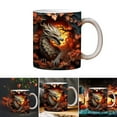 thumbnail image 4 of EUDIDV Decorative Ceramic Mug Dragon Mug Wrap Design,Bookshelf Cup Couple High-value Fashion Cup Artistic Toothbrush Cup Plastic Wash Mug Large Ceramic Mug, 4 of 5