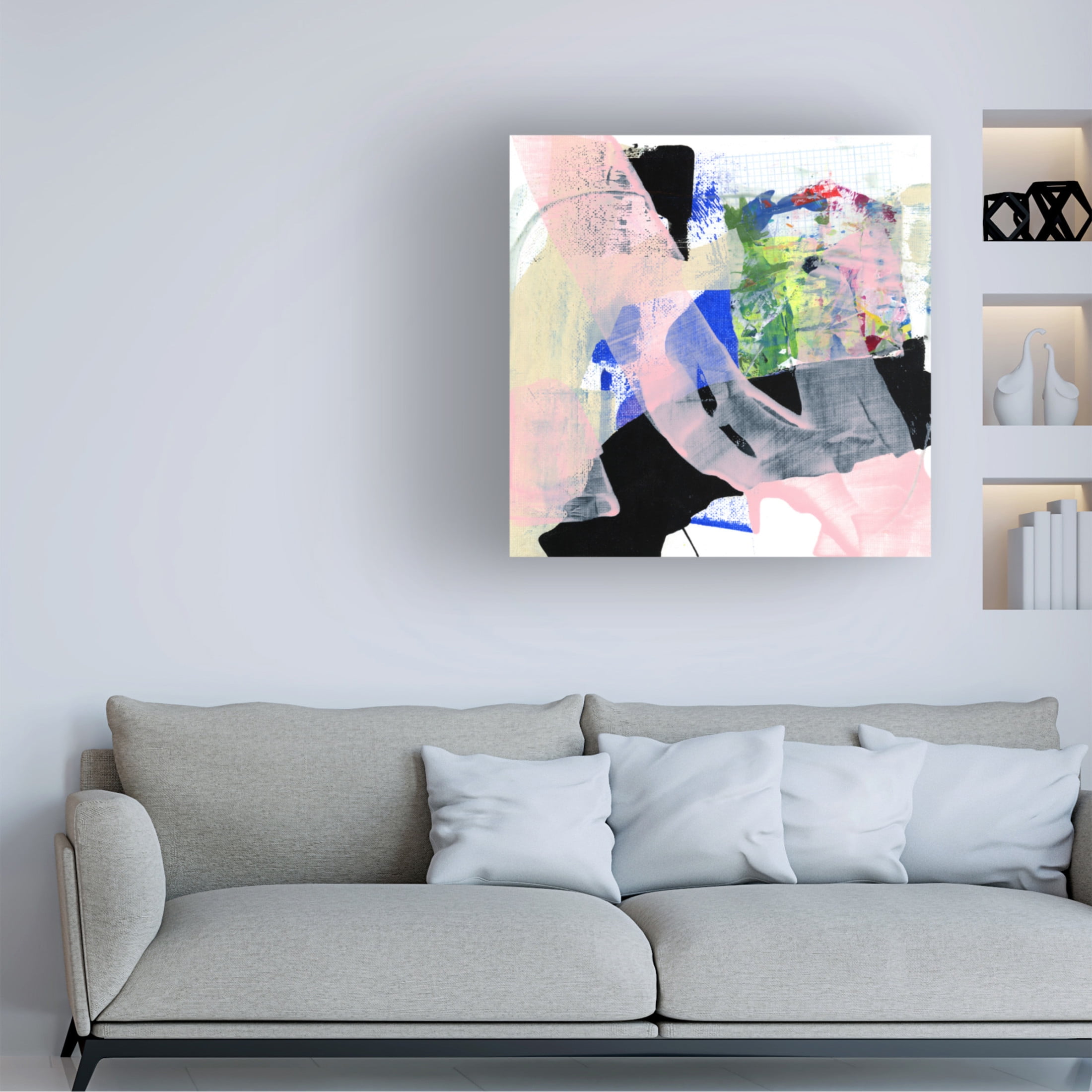Canvas Wall Art - Jessalin Beutler 'Light Feeling' Wall Art for Living Room, Bedroom, or Office Décor by Trademark Fine Art - 14 x 14 Inches
