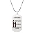 thumbnail image 1 of onlyliua para Interior/Exterior Collar de Acero Inoxidable, Regal y Familiar y Amigos, Unisex, Recuerda, Eres, Valiente, Padre, Madre, Hijo E Hija, Colgante de Cadena, 1 of 1