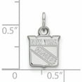 thumbnail image 4 of Sterling Silver Rhodium Plated NHL LogoArt New York Rangers XS Pendant, 4 of 5