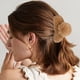 thumbnail image 5 of Pinza de garra para el cabello con oreja de conejo para mujer - Accesorio grande para el cabello de tela suave de 4.7 "- Elegantes clips de moda de fiesta de uso diario en rosa, caqui, café beige, 5 of 5