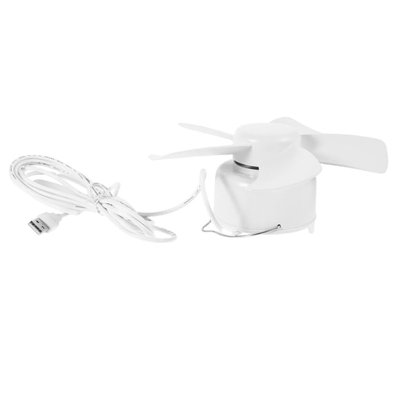 FUTUREORYY Compact Portable USB Fan with Timer, Powerful Cooling White Fan for Bedroom, Tent, Office, and Travel Use