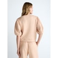 thumbnail image 3 of Scoop Women's and Women's Plus New Scubaknit Pleated Sleeve Top, Sizes XS-4X, 3 of 5