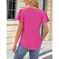 thumbnail image 5 of Womens Tops for Summer Ruffle Sleeve Tunic Blouse Pleated Flowy Dressy Casual Shirts Shermie, 5 of 6