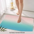 thumbnail image 3 of Pink Teal Ombre Door Mat&nbsp;Indoor Outdoor Entrance, Non Slip Rug for Kitchen Bathroom Entryway Rug, Modern Abstract Art Gradient Aesthetics Washable Doormat Floor Mat 20x31.5 Inch, 3 of 8